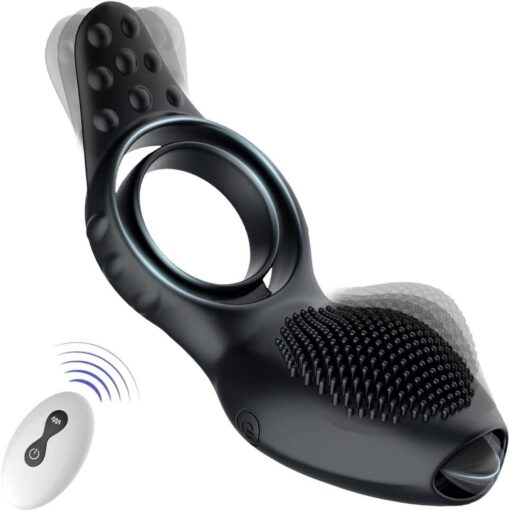 Remote powerful tognue simulate cock ring - obrazek 19