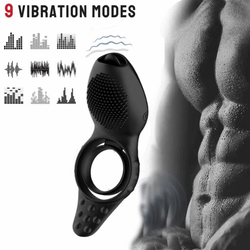 Remote powerful tognue simulate cock ring - obrazek 20