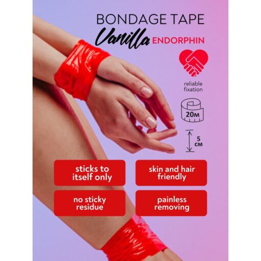 Bondage tape vanilla endorphin red - obrazek 3