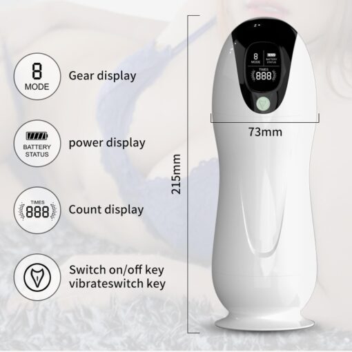 Masturbator-vibration 8 vibration modes + interactive function - obrazek 5