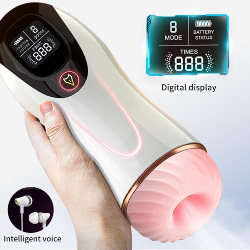 Masturbator-vibration 8 vibration modes + interactive function - obrazek 6
