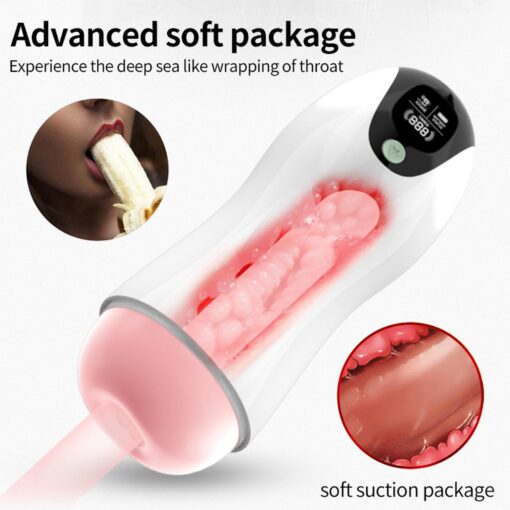 Masturbator-vibration 8 vibration modes + interactive function - obrazek 11