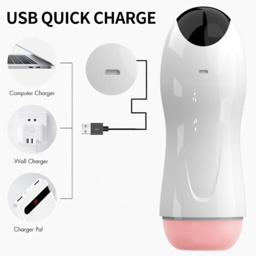 Masturbator-vibration 8 vibration modes + interactive function - obrazek 16