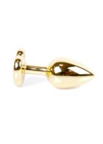 Plug-jewellery gold  heart plug- red - obrazek 3
