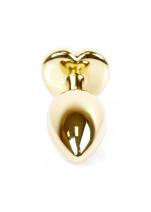 Plug-jewellery gold  heart plug- red - obrazek 4