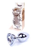 Plug-jewellery silver  heart plug- clear - obrazek 8