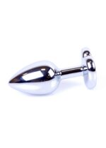 Plug-jewellery silver  heart plug- clear - obrazek 4