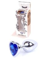 Plug-jewellery silver  heart plug- dark blue - obrazek 8