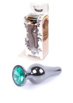Plug-jewellery dark silver butt plug- green - obrazek 9