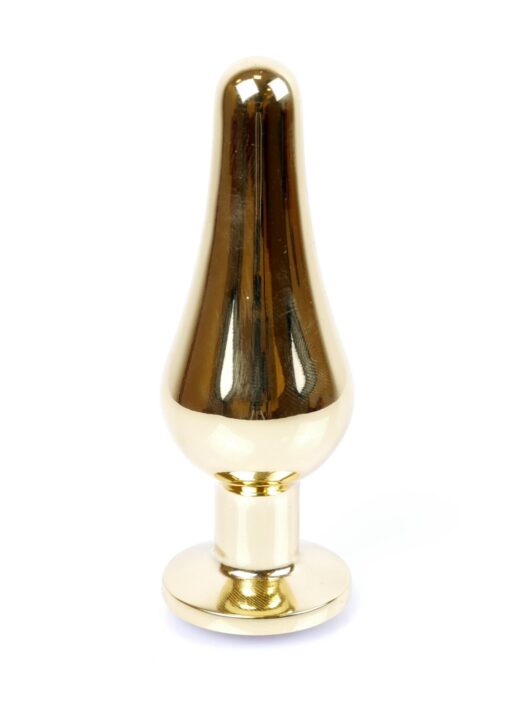 Plug-jewellery gold butt plug- clear - obrazek 6