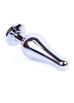 Plug-jewellery silver butt plug- clear - obrazek 2