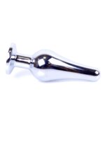Plug-jewellery silver butt plug- clear - obrazek 3