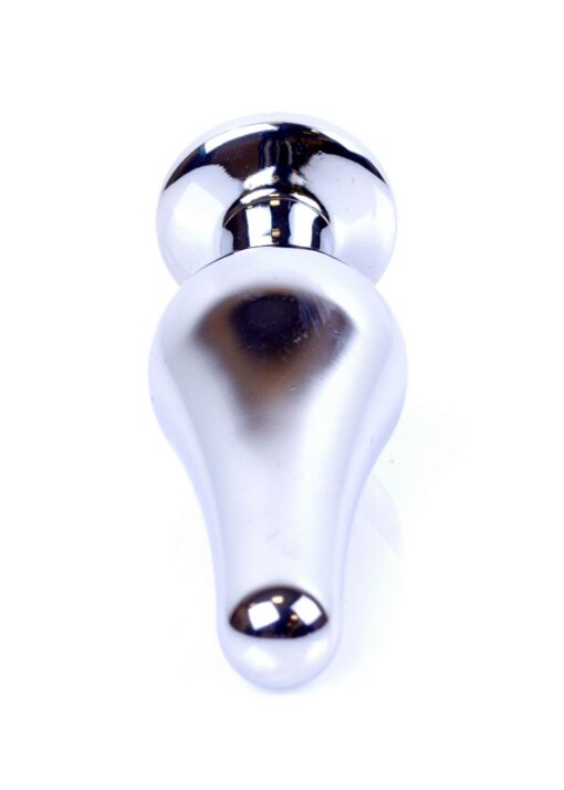 Plug-jewellery silver butt plug- clear - obrazek 4