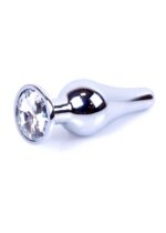 Plug-jewellery silver butt plug- clear - obrazek 7