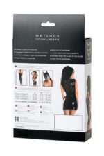 Wetlook black dress lulu - black m - obrazek 6