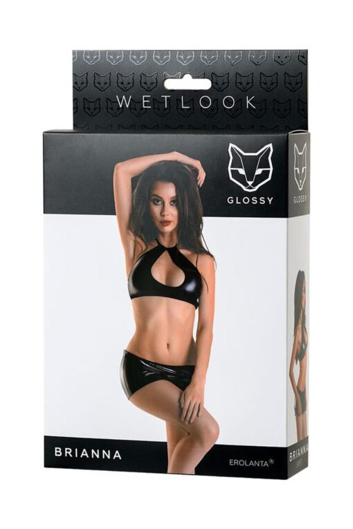 Wetlook shiny set brianna - black s - obrazek 5