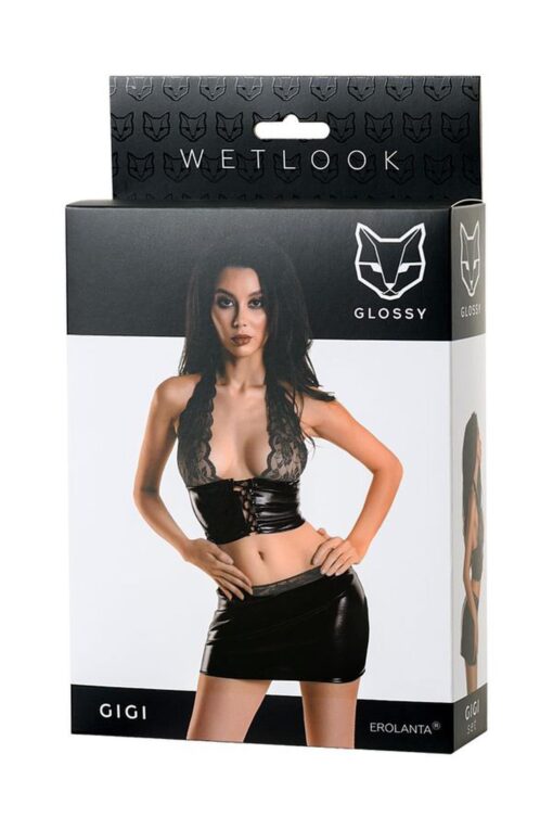 Wetlook shiny set gigi - black s - obrazek 5