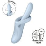 Heat flex 4 niebieski – wibrator z funkcją podgrzewania i elastyczną głowicą - obrazek 2