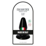 Korek analny Italian Cock 3,5" – czarny - obrazek 4