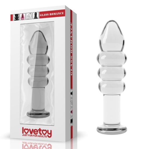 Dildo szklane – Glass Romance – przezroczyste – 5,5" - obrazek 2