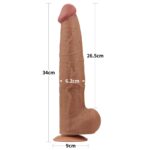 13.5' king sized sliding skin dual layer dong brown - obrazek 3