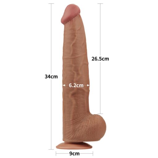 13.5' king sized sliding skin dual layer dong brown - obrazek 3