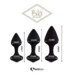 Zestaw korków analnych FeelzToys Bibi – 3 sztuki, czarne - obrazek 2