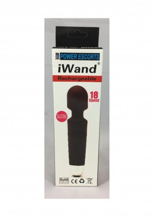 Iwand – czarny masażer silikonowy z funkcją ładowania - obrazek 2
