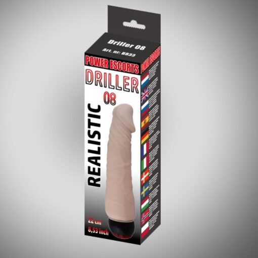 Driller 08 – realistyczny wibrator – cielisty – 22 cm - obrazek 2