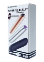 Stymulator – Ładowany pociskowy wibrator o dużej mocy, USB, 20 funkcji – srebrny - obrazek 5