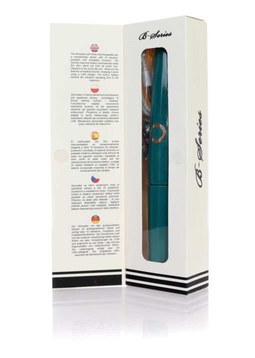 Stymulator - massager with 3 heads usb 10 functions - obrazek 9