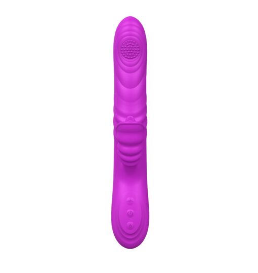 Angelia – fioletowy wibrator USB, 3 funkcje posuwania i 20 trybów wibracji - obrazek 5