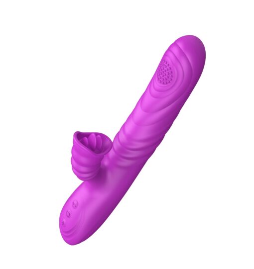 Angelia – fioletowy wibrator USB, 3 funkcje posuwania i 20 trybów wibracji - obrazek 7