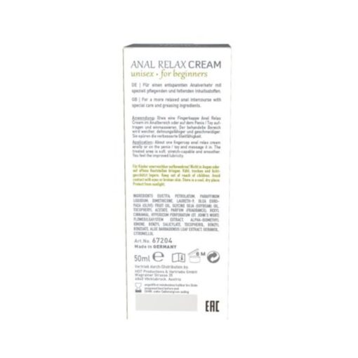 Shiatsu Anal Relax Cream – krem relaksujący okolice analne, 50 ml - obrazek 2