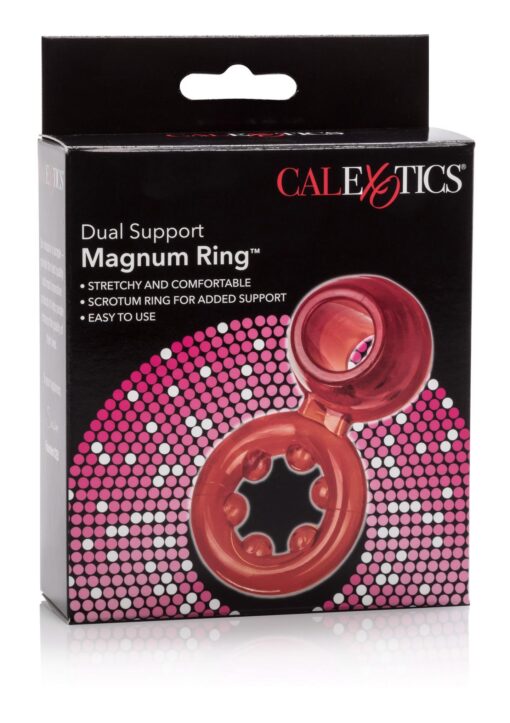 Dual Support Magnum Ring – czerwony pierścień erekcyjny - obrazek 2