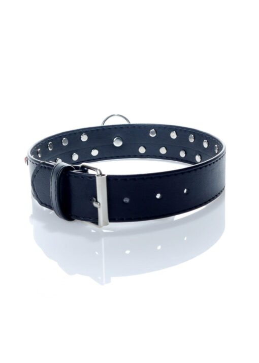 Obroża Fetish b - series – 3 cm, czerwona z kryształem - obrazek 2