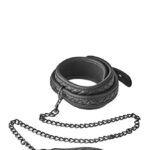 Obroża z smyczą Blaze Diamond – czarna, z połyskiem