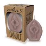 Eden’s Candle – świeca waniliowa w kształcie pochwy – taupe - obrazek 2