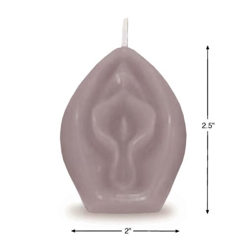 Eden’s Candle – świeca waniliowa w kształcie pochwy – taupe - obrazek 3