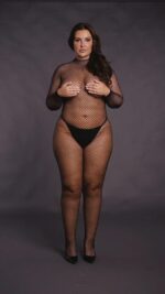 Bodystocking – kabaretka z golfem i otwartym krokiem - obrazek 10