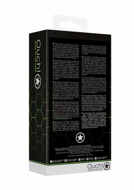 Biustonosz uprząż – świecący, neon zielony/czarny – L/XL - obrazek 4