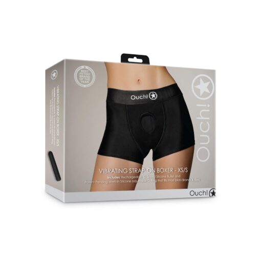 Bokserki strap-on z wibracją – XS/S - obrazek 7