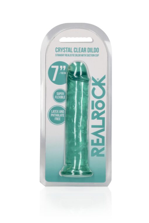 Straight realistic dildo with suction cup - 7' / 18 - obrazek 2