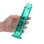 Straight realistic dildo with suction cup - 7' / 18 - obrazek 3