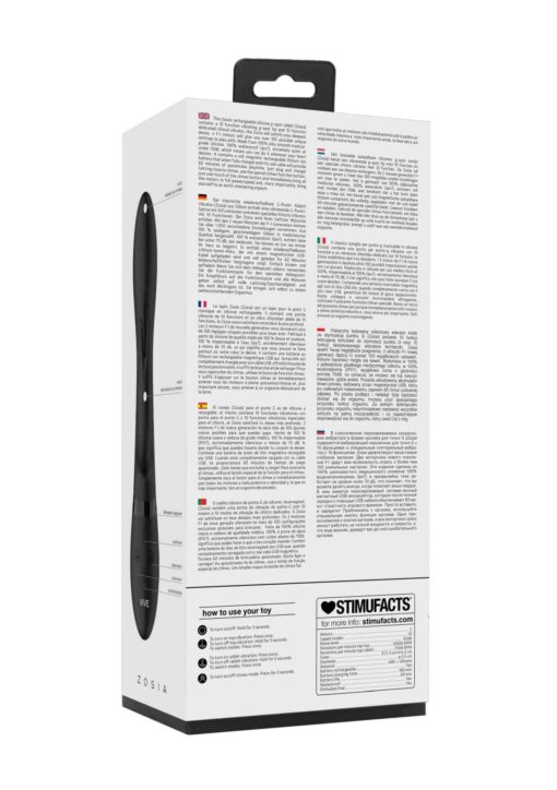 Wibrator-zosia - classic g-spot rabbit - black - obrazek 4