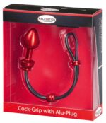 Malesation cock-grip with alu-plug medium, red - obrazek 3
