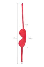 Maska erotyczna – Anonymo – skóra PU, czerwona, 65 cm - obrazek 5