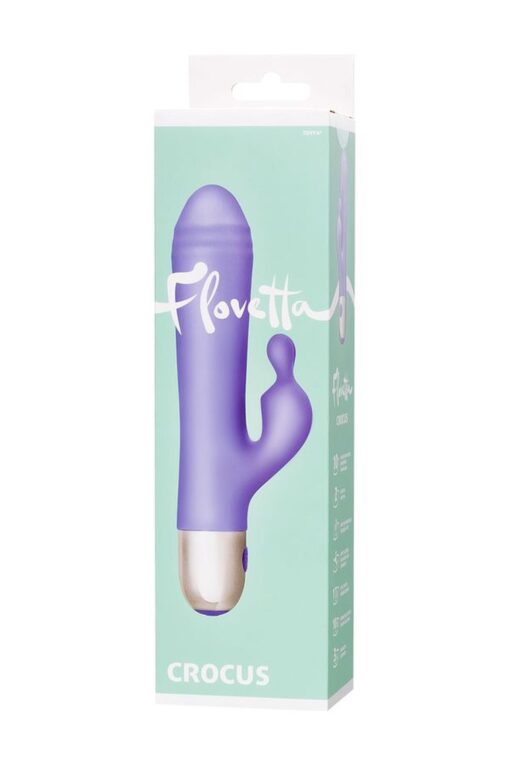 Wibrator Flovetta Crocus – zewnętrzny + do łechtaczki, silikonowy, fioletowy, 17,5 cm - obrazek 8