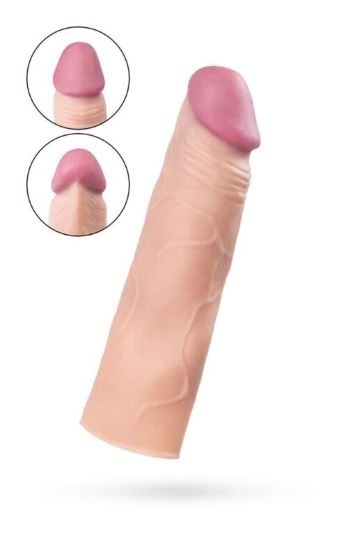 A-Toys – nasadka na penisa – softskin – cielista - obrazek 3