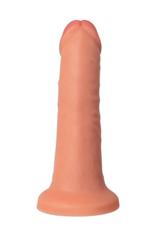Realistic Dildo Caliber 18/4 – PVC, cielisty, długość 18 cm, średnica 4 cm - obrazek 3